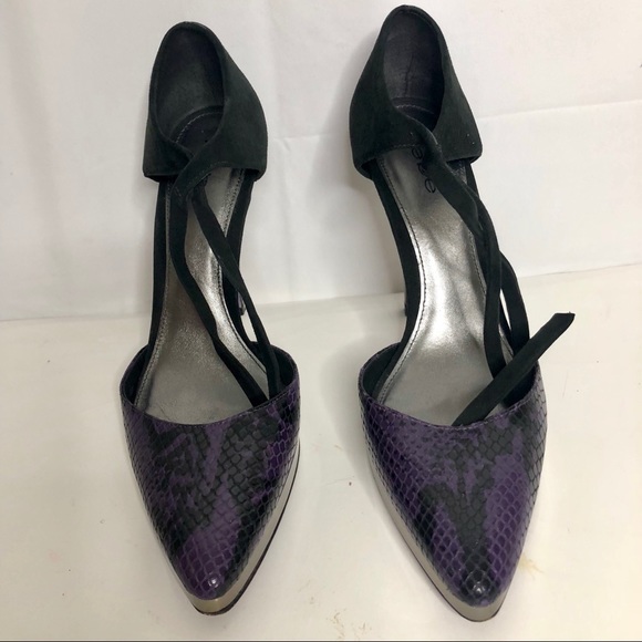 Bebe Black Ankle Strap Stiletto - Picture 2 of 9